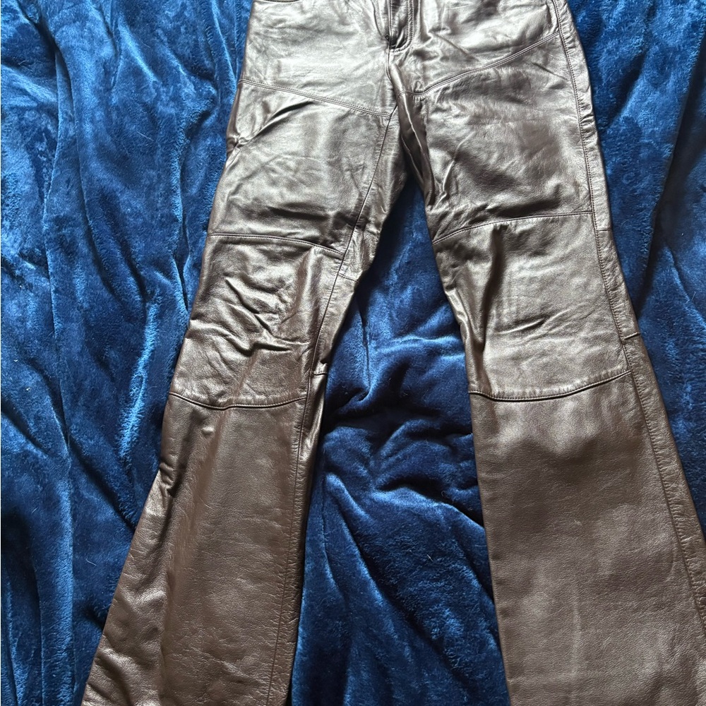 Ralph Lauren Brown Leather Pants